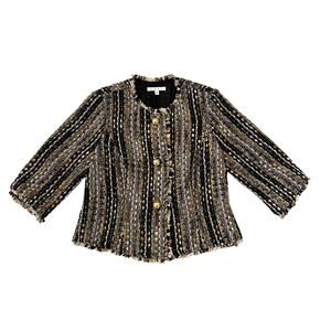 CAbi Boucle Tweed Wool Blend Button Blazer Jacket Style #175 - SIZE M